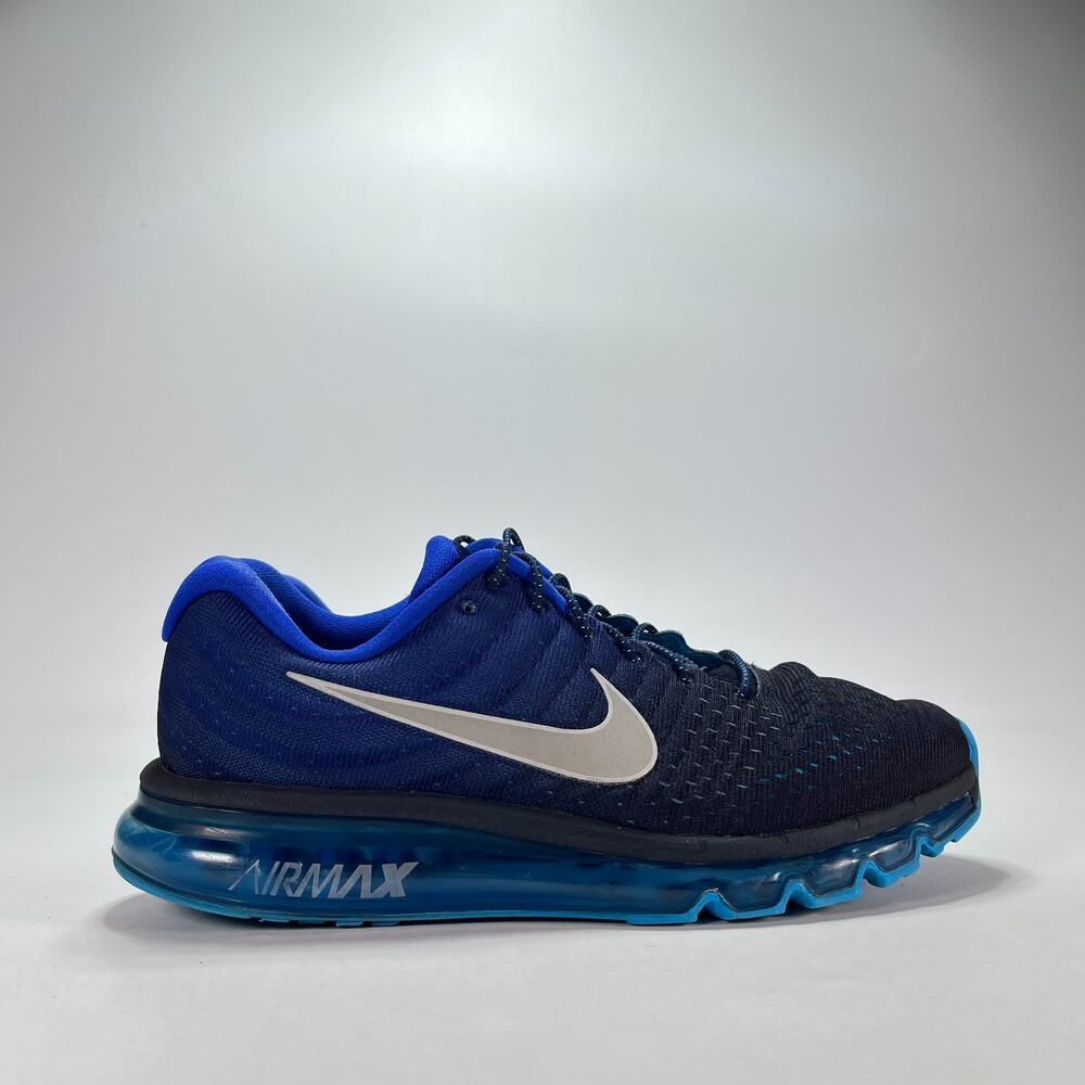 Nike Air Max 2017 Dark Obsidian Royal Blue Running Shoes 849559-400 Men's Sz 9.5